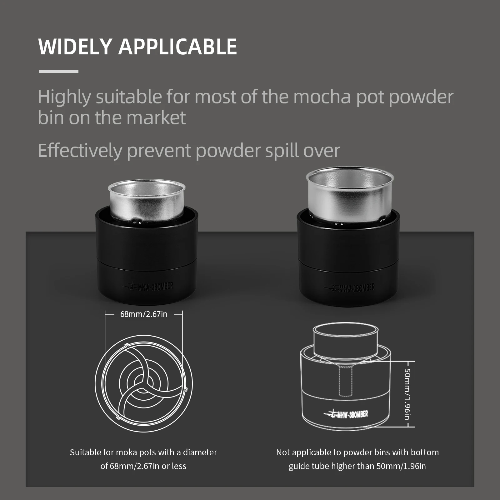 MHW-3BOMBER Moka Pot Coffee Distributor Adaptive Height Mocha Coffee Distribution Leveler Tools Home Barista Accessories