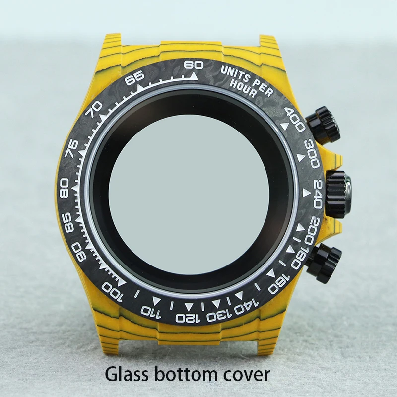 SEAGIS 38mm Carbon Fiber Case Multifunctional Chronograph Is Suitable for 4130/4802 Movement Sapphire Glass Bottom Cover