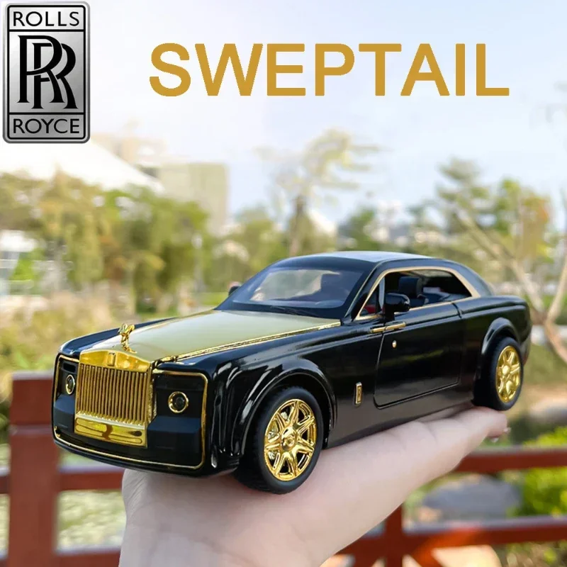 

Модель литая автомобиля в масштабе 1:24 Rolls Royce Huiying Phantom из сплава, металлическая Игрушечная модель автомобиля, модель из коллекции с принтом, подарок для детей, A251