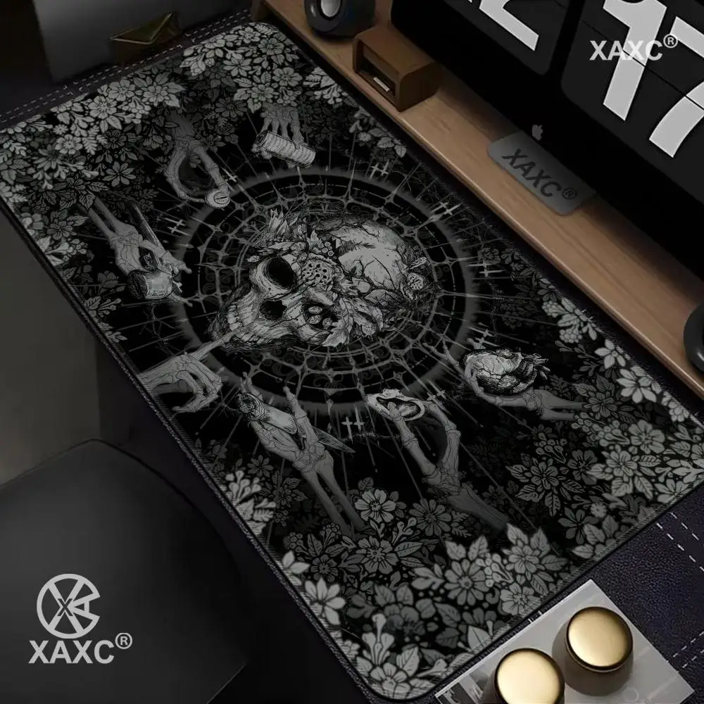 

HD Print Dark Skull Mouse Pad Gaming Mouse Pad Desk Mat HD Gamer XXL 900x400 Mouse Pad suitable for gaming and office settings