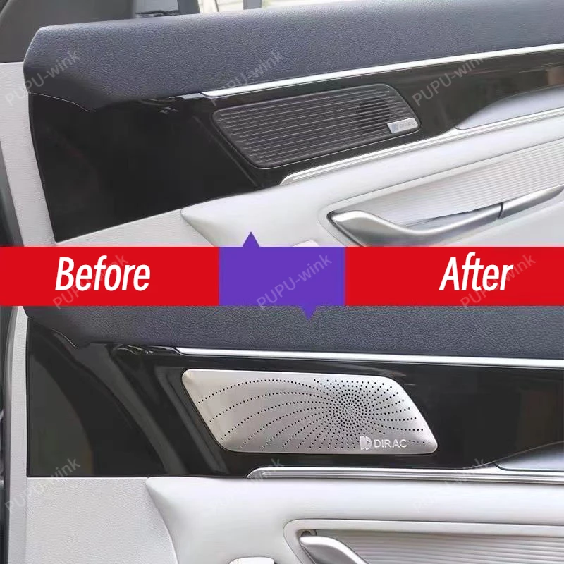 BYD-Song Plus غطاء مكبر صوت من الفولاذ المقاوم للصدأ ، صوت الباب ، رقعة داخلية ، إطار زخرفي ، DMI ، EV