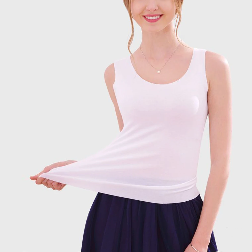

Large Size Women Summer Underwear Ice Silk Inner Wear Seamless Thin Vest Tank Tops Sleeveless Body Slimming Sports Undershirt