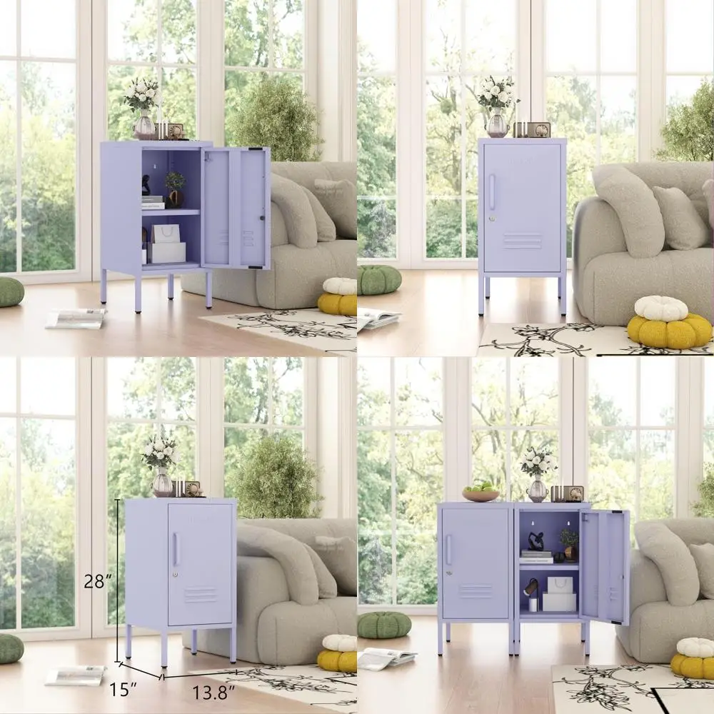 

Регулируемый по высоте двухъярусный журнальный столик с замком, 28x13.8x15 дюймов, идеально подходит для хранения мобильных устройств, книг и столовых приборов