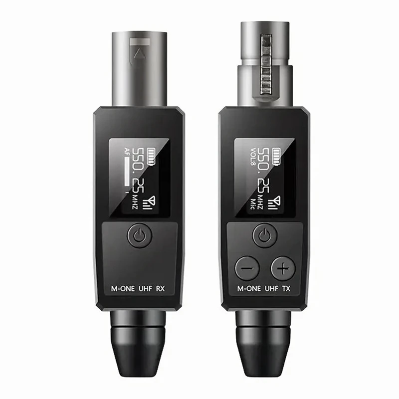 UHF Wireless Microphone Transmitter Receiver XLR Microphone Wireless System Suitable For 48V Capacitive Microphone