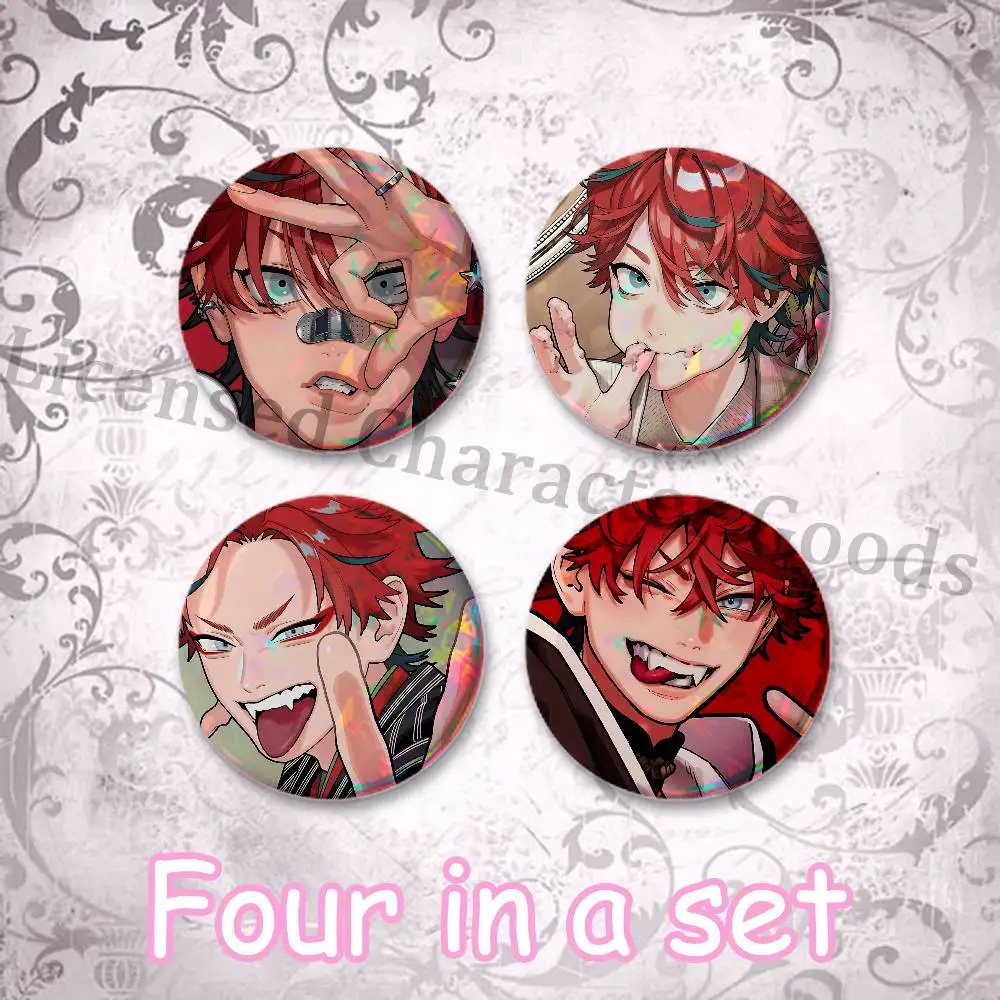 Chibi A-Alma Custom Mini Pill Badge 25mm Button Pins 4-Piece Set 75mm Oversized Pin Badge 2.25 Inch