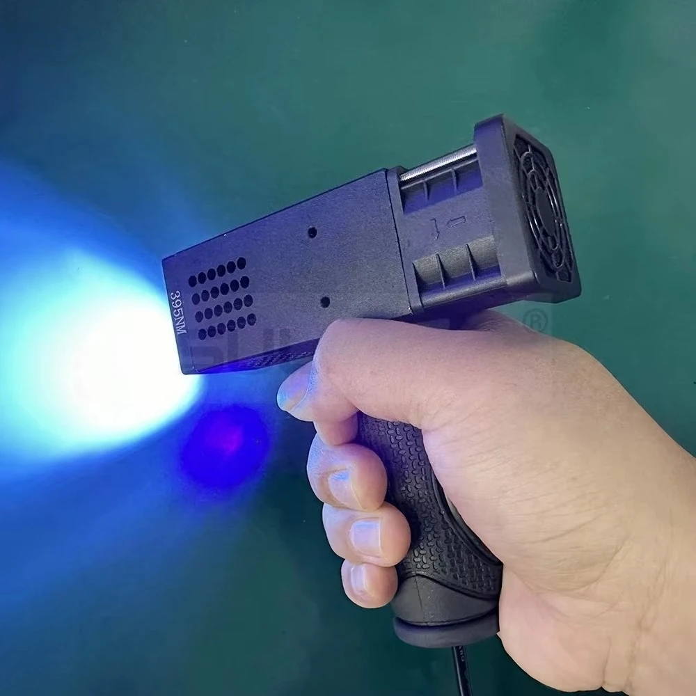 Purple Light Ultraviolet Lamp Handheld UV Lamp 20*20mm for Car Repair Priming Quick Curing Undercoat with Power Supply Full Set