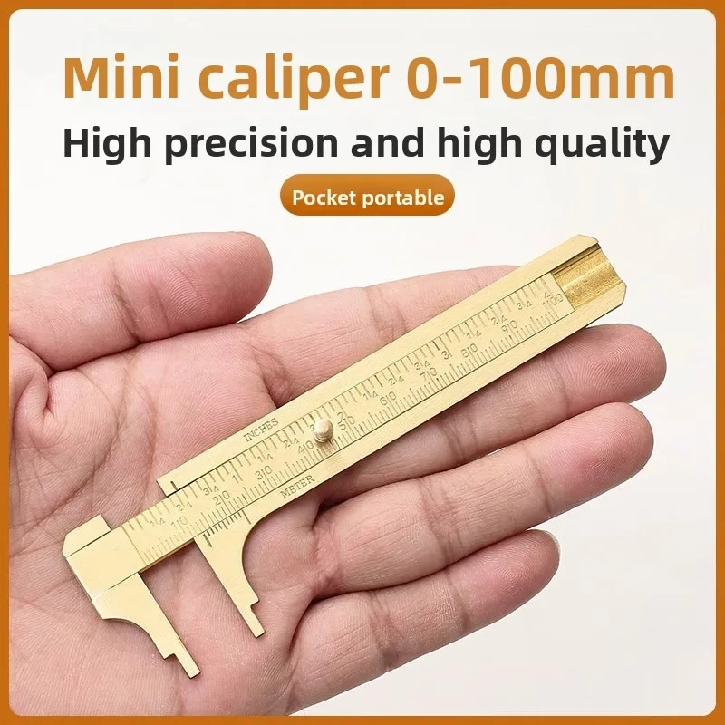 

Caliper Jewelry Special High-precision Pure Copper Digital Vernier Caliper Measurement Mini Wenwan Walnut Copper Caliper