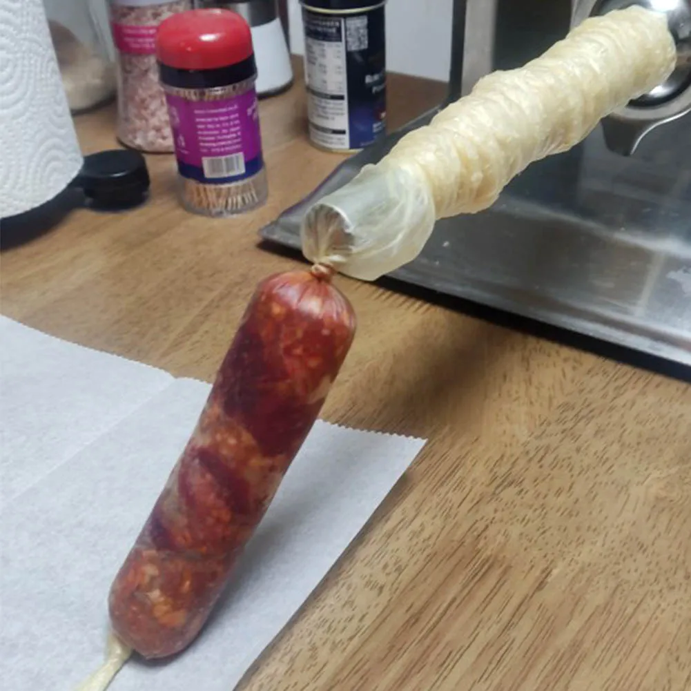 8M/16M Sausage Casing Diameter 18mm/26mm Sausage Stuffer Tools Camping Picnic Home Kitchen Hot Dog Making Kitchen Tools