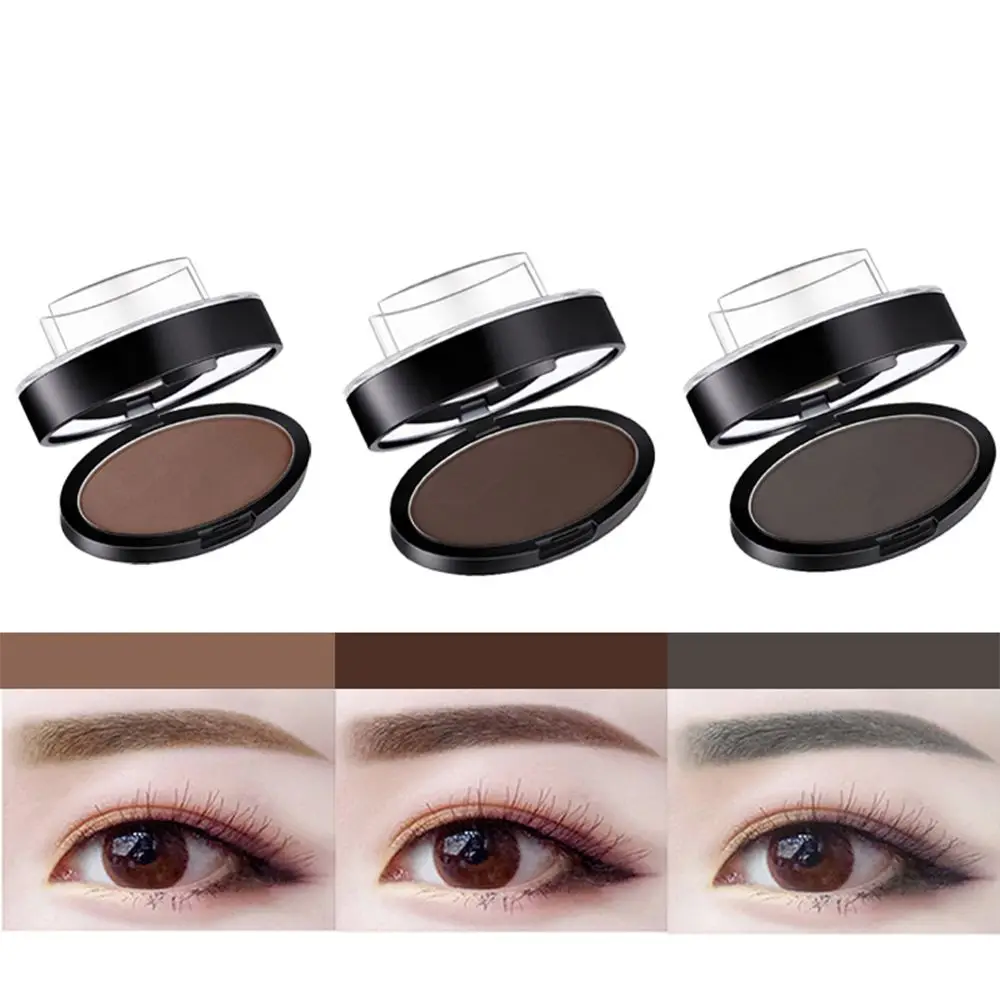 Women Makeup Tools 3 Seconds Waterproof Professional Eye Brow Tint Thrush Artifact Lazy Eyebrow Stamp Brow Powder With Stamp