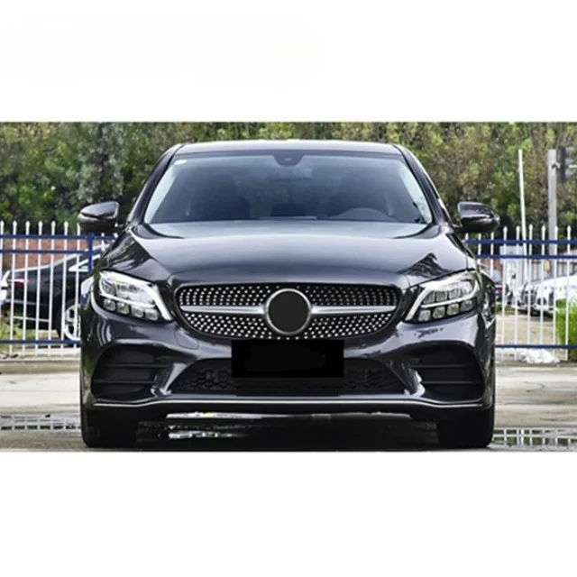 For W205 C Class Upgrade Sport BodyKit Front Bumper Rear Bumper Grille Spoiler Side Skirt