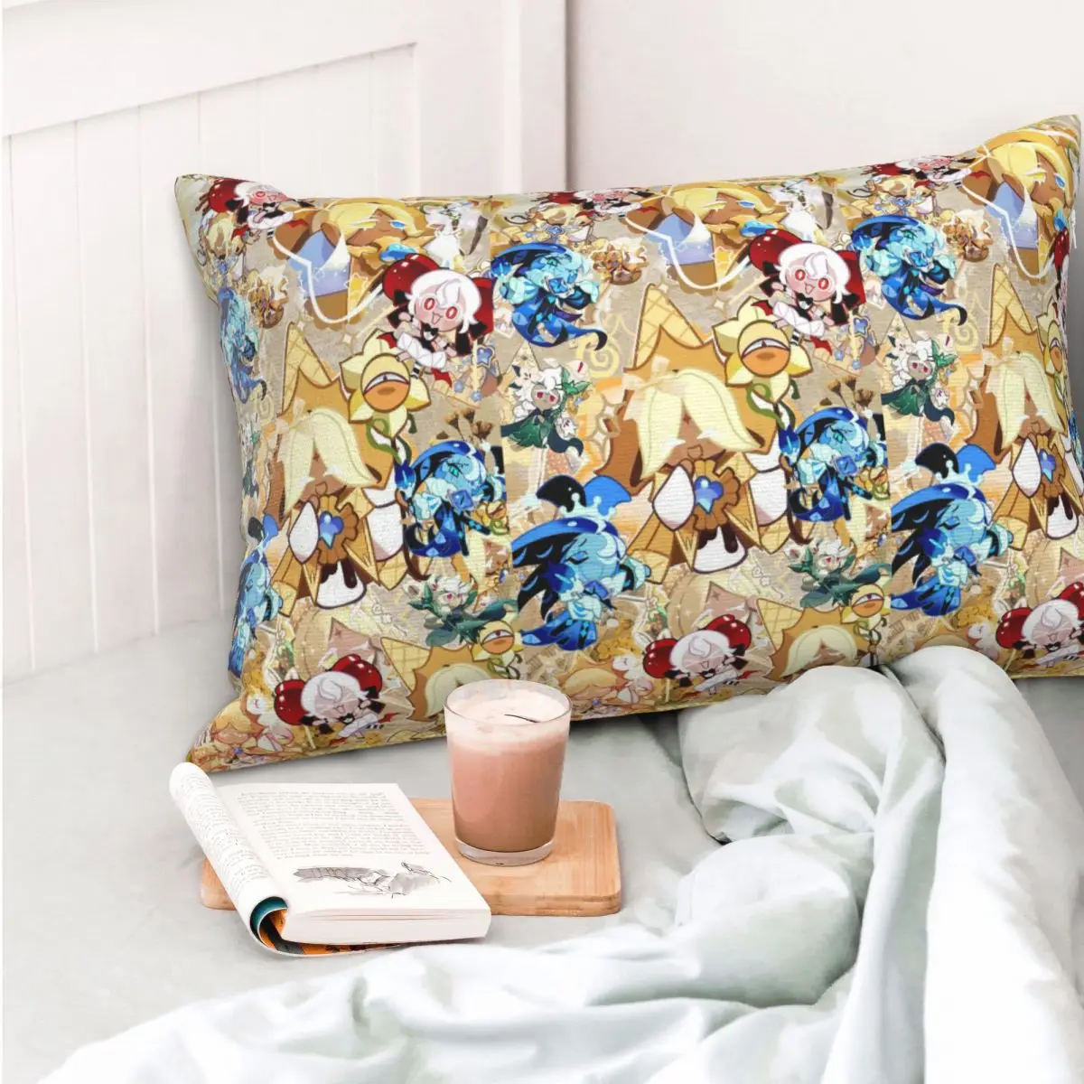 Funda de almohada rectangular Cookie Run Kingdom, funda de cojín decorativa para dormitorio, cama, hogar, almohada decorativa cómoda