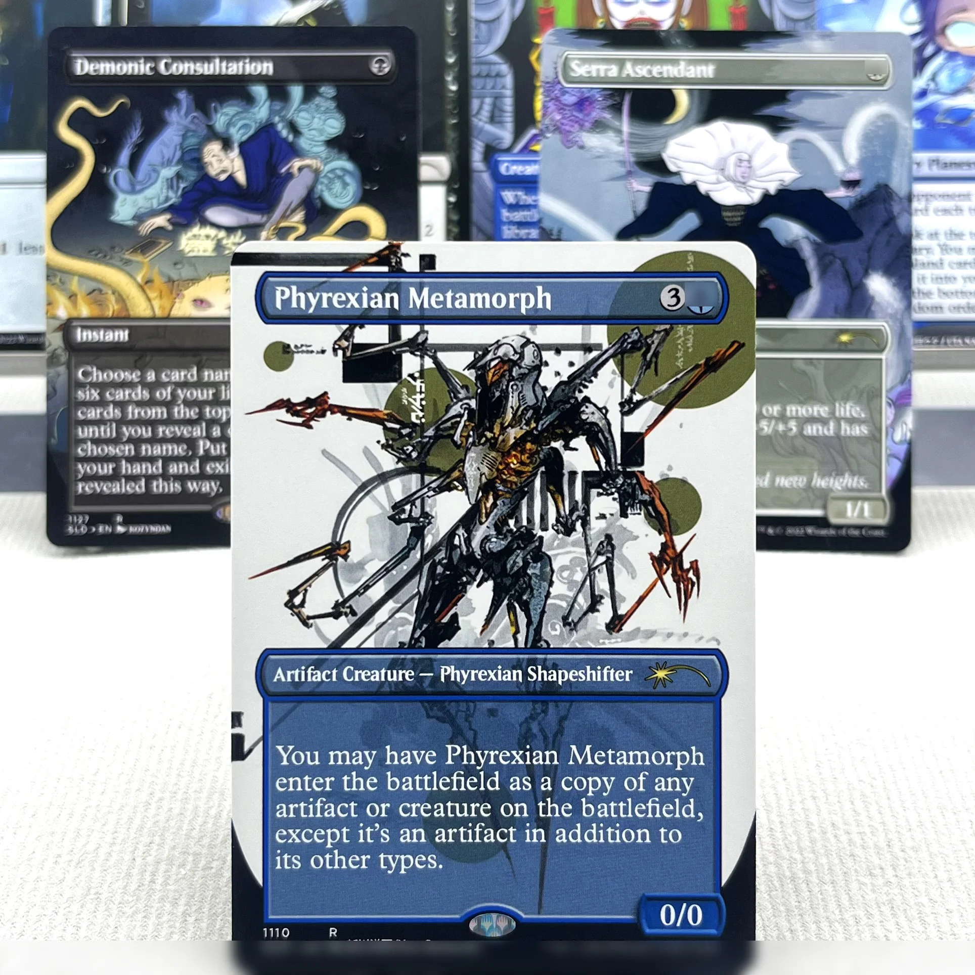 بطاقات SLD HOLO2-02 TCG للعب المنزلي الوكيل السحري Lord of the Pit Mana Confluence Exotic Orchard Tezzeret the Seeker gather