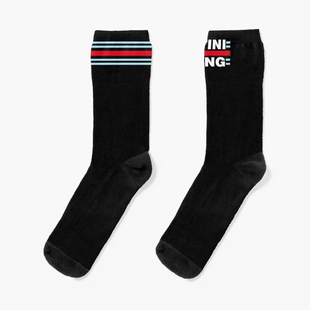 Martini Racing horizontal stripe Socks bright garter anime funny sock snow Men Socks Luxury Brand Women's