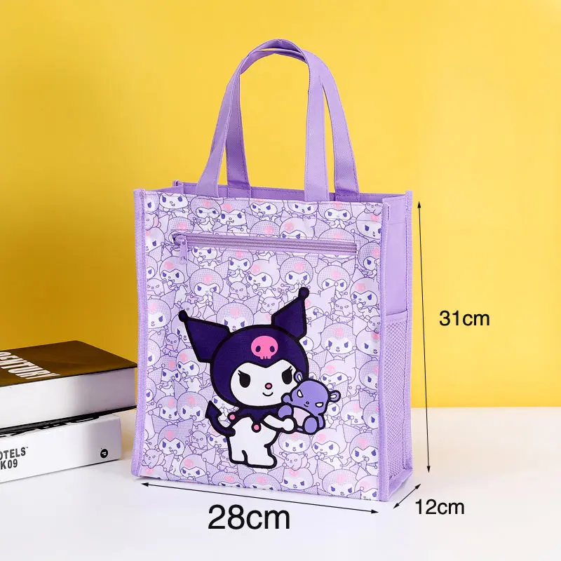 Sanrio cartoon My melody Hello kitty CinnamoroII Pompom Purin little twin star anime handbag lunch bag study bag new style