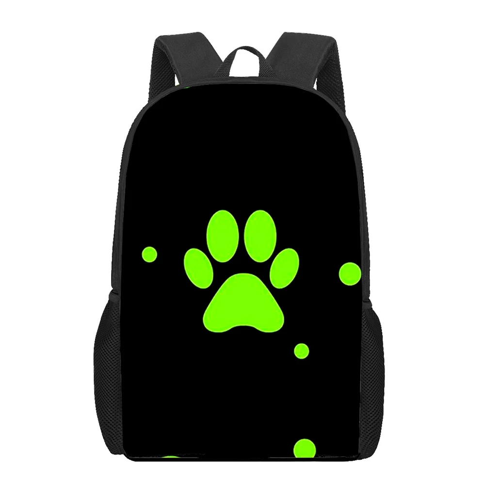 

Dog Footprint Paw 3D Print School Backpack for Boys Girls Teenager Kids Book Bag Casual Shoulder Bags 16Inch Satchel Mochila