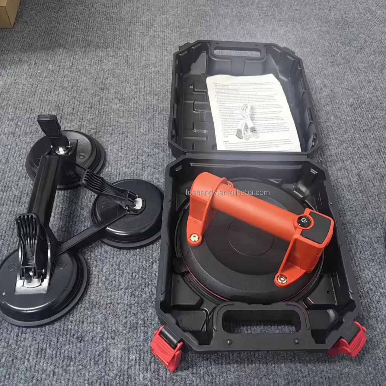 8-inch Electric Vacuum Suction Cup Handheld Tile and Glass Suction, Lithium Battery with Automatic Pump, Portable Tool