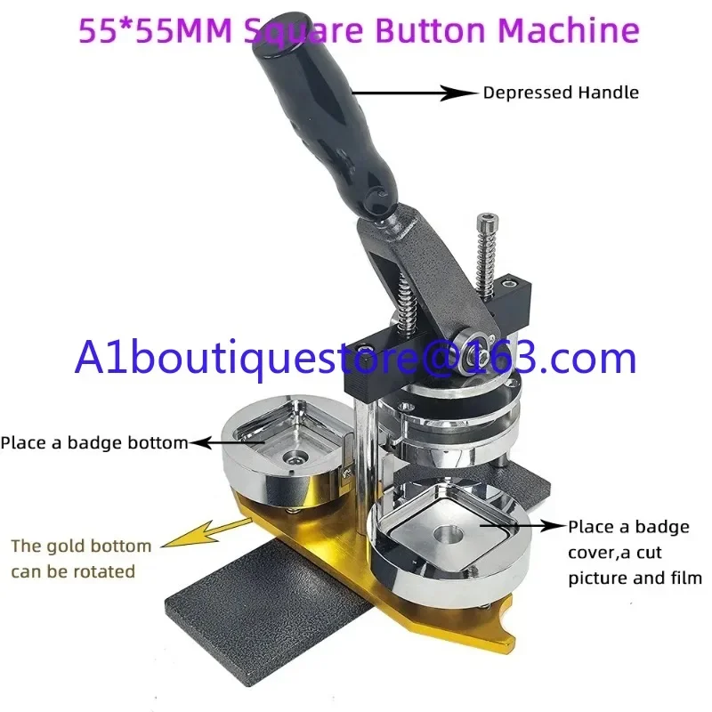 Square 2*2 inch Badge Making Machine Magnet Making Machine+Cutter +150 pcs Fridge Magnet Material