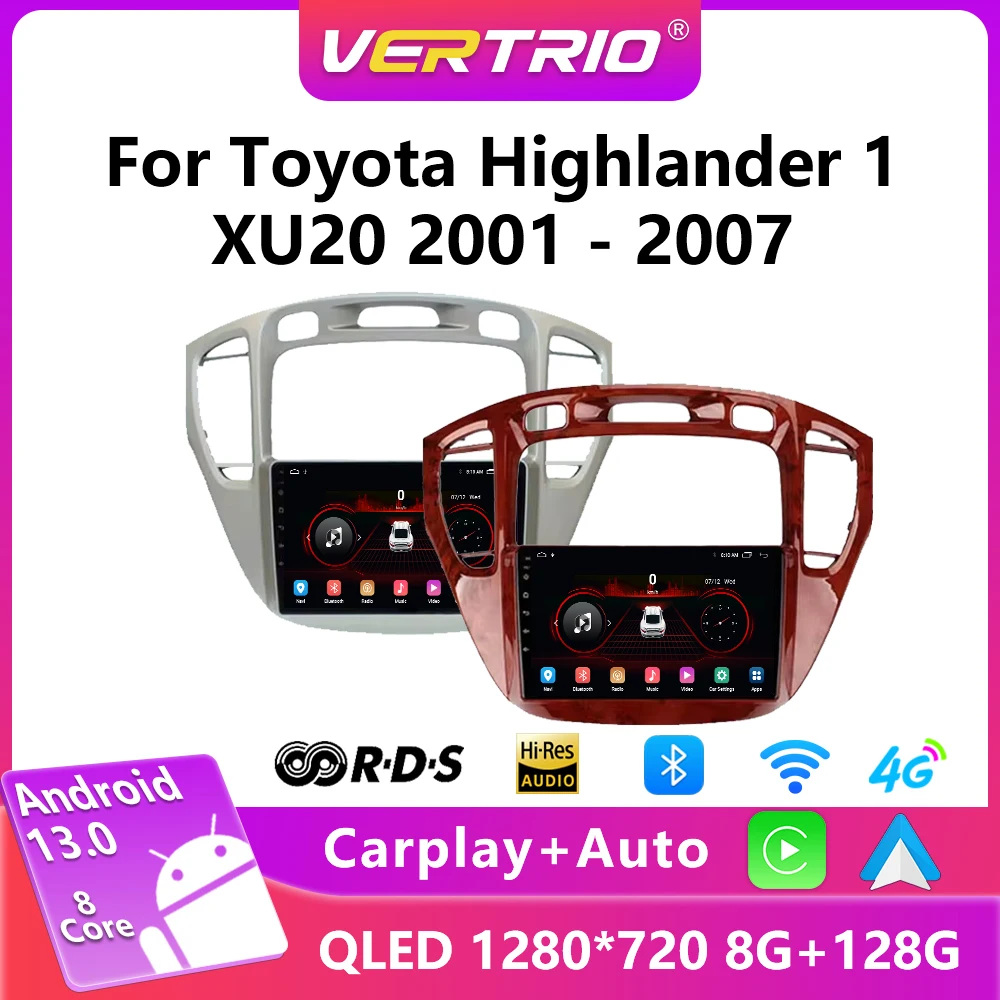 

Android 13 Car RadioFor Toyota Highlander 1 XU20 XU 20 2001-2007 Multimedia Video Player Navigation Stereo 2 Din DVD Head Unit