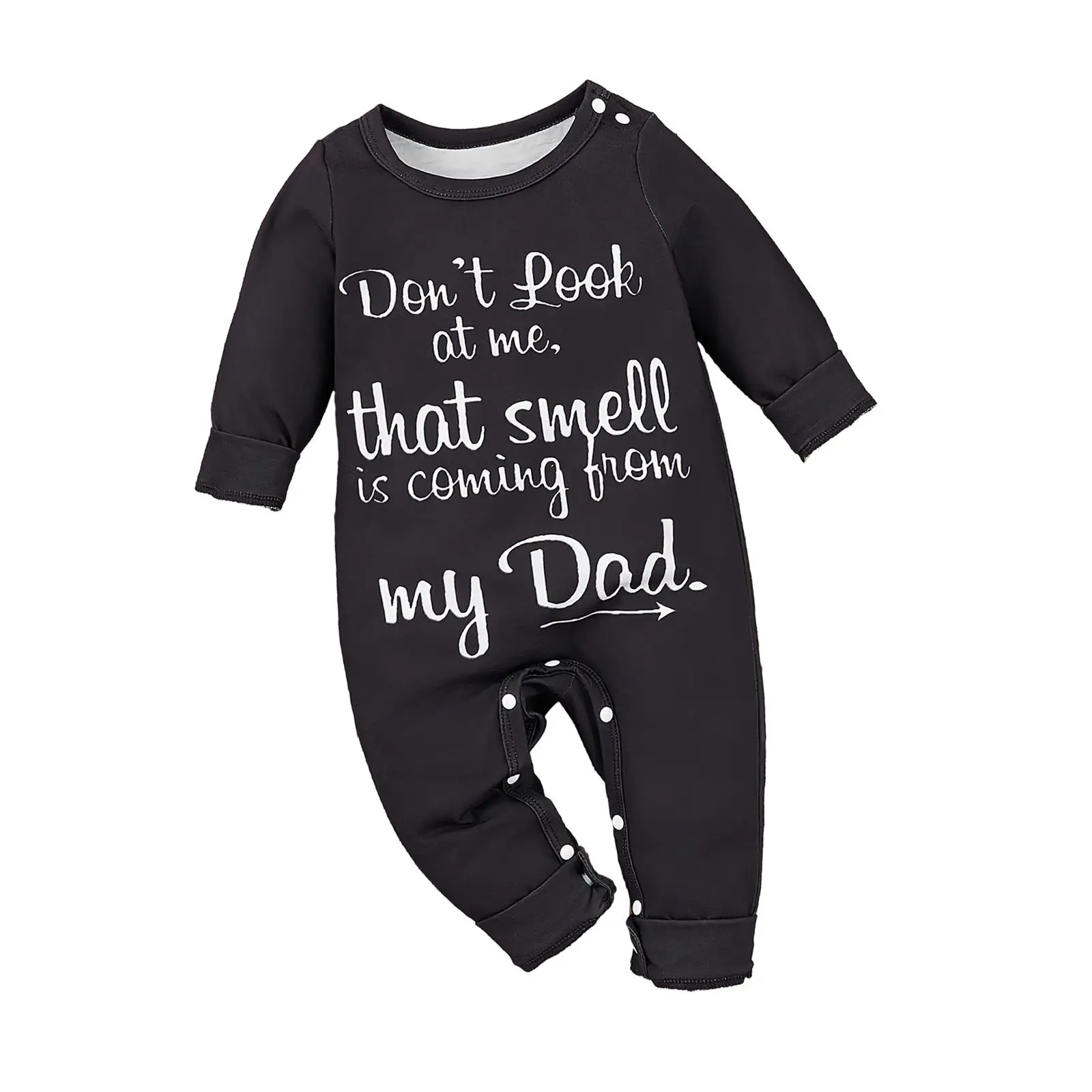 Baby Coverall Letter Print Long Sleeve Romper for Newborn Boys Girls Spring Autumn Breathable Polyester Outfit Party Photoshoot