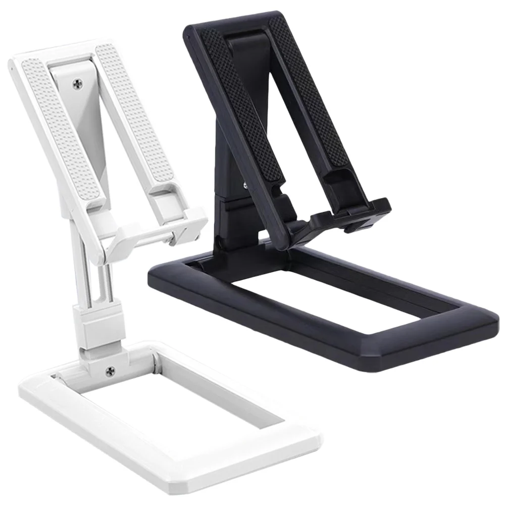 2 Pcs Storage Rack Mount Tabletop Holder Stand Bracket Household Folding Metal Mobile 2