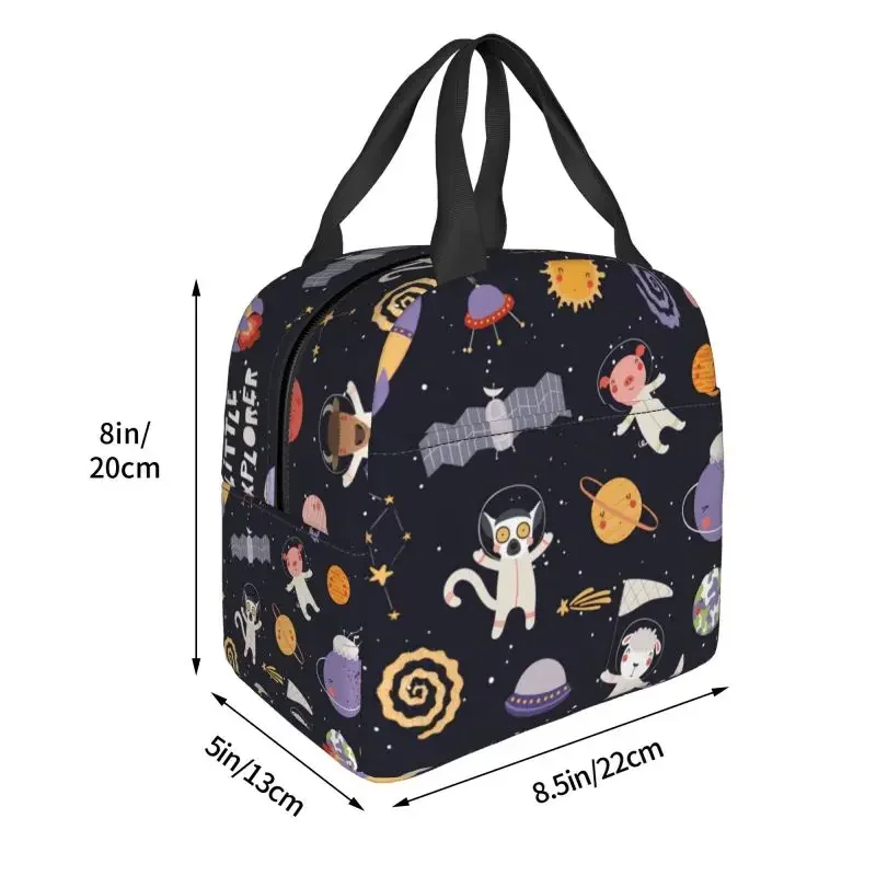 Astronaut sky cartoon Insulated Thermal Bag Lunch bag Foods Drink Storage Leakproof Picnic Camping Bags Outdoor Box beach