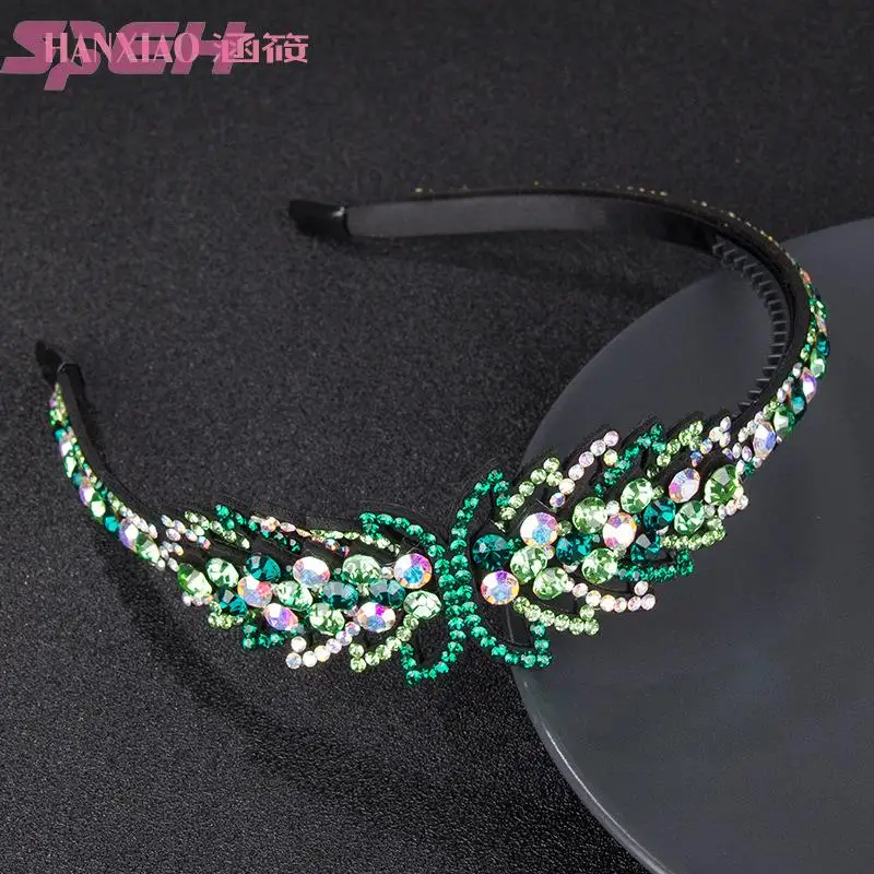 Rhinestone hairband fashion adult fashion headband hairpin Korea diamond crystal anti-slip hair headdress new