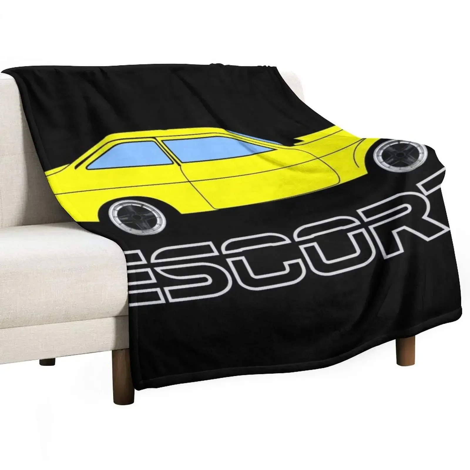 

MK2 Escort Yellow/Silver Throw Blanket Moving warm for winter Sofas Tourist Blankets