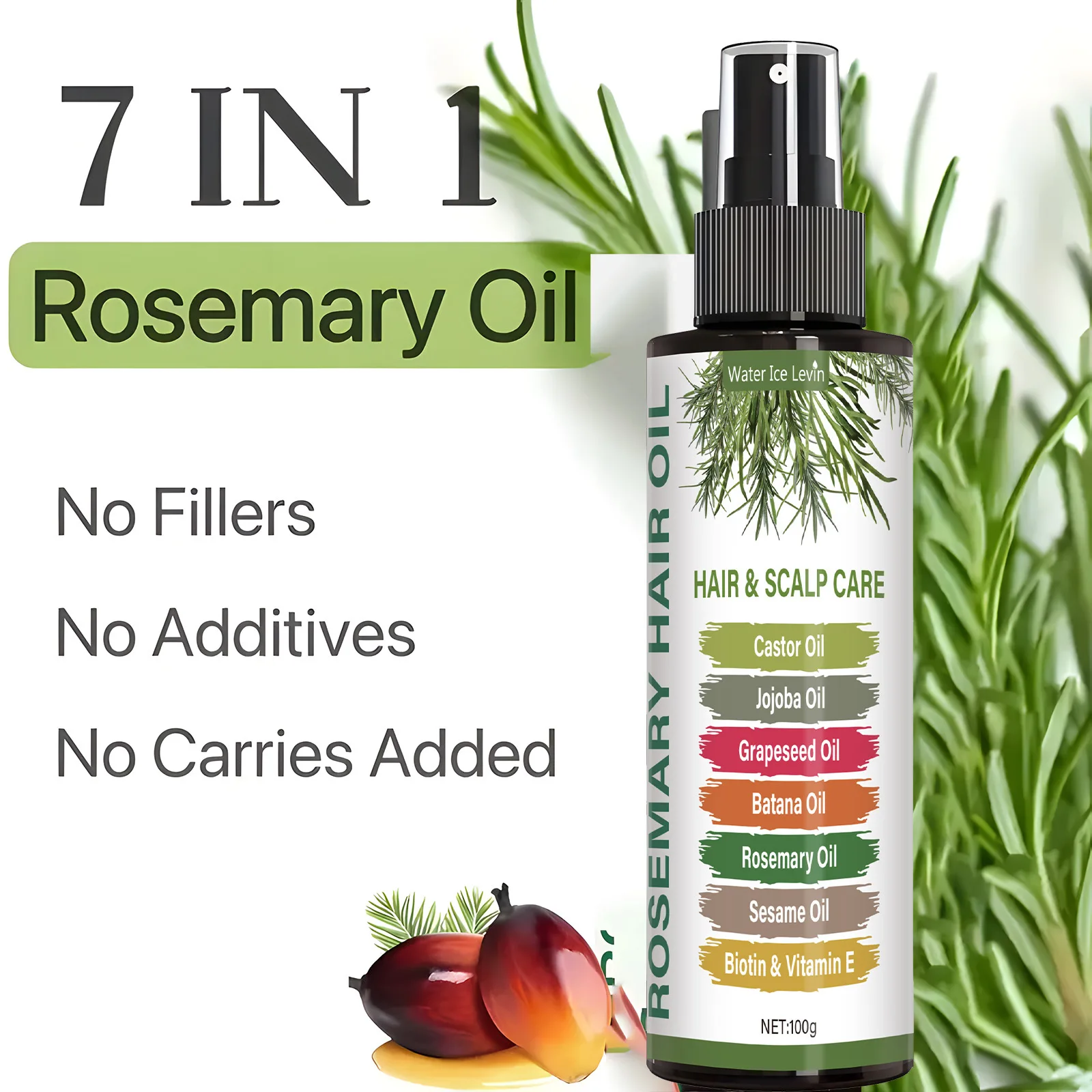 

TYJR Rosemary Scalp & Hair Strengthening Serum, Repairs Damaged & Frizzy Hair, Intensive Nourishing Treatment