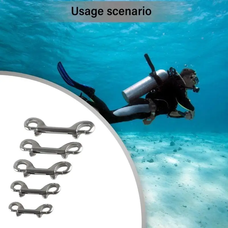 الفولاذ المقاوم للصدأ بسرعة ربط carabiner مسامير مزدوجة نهاية clip