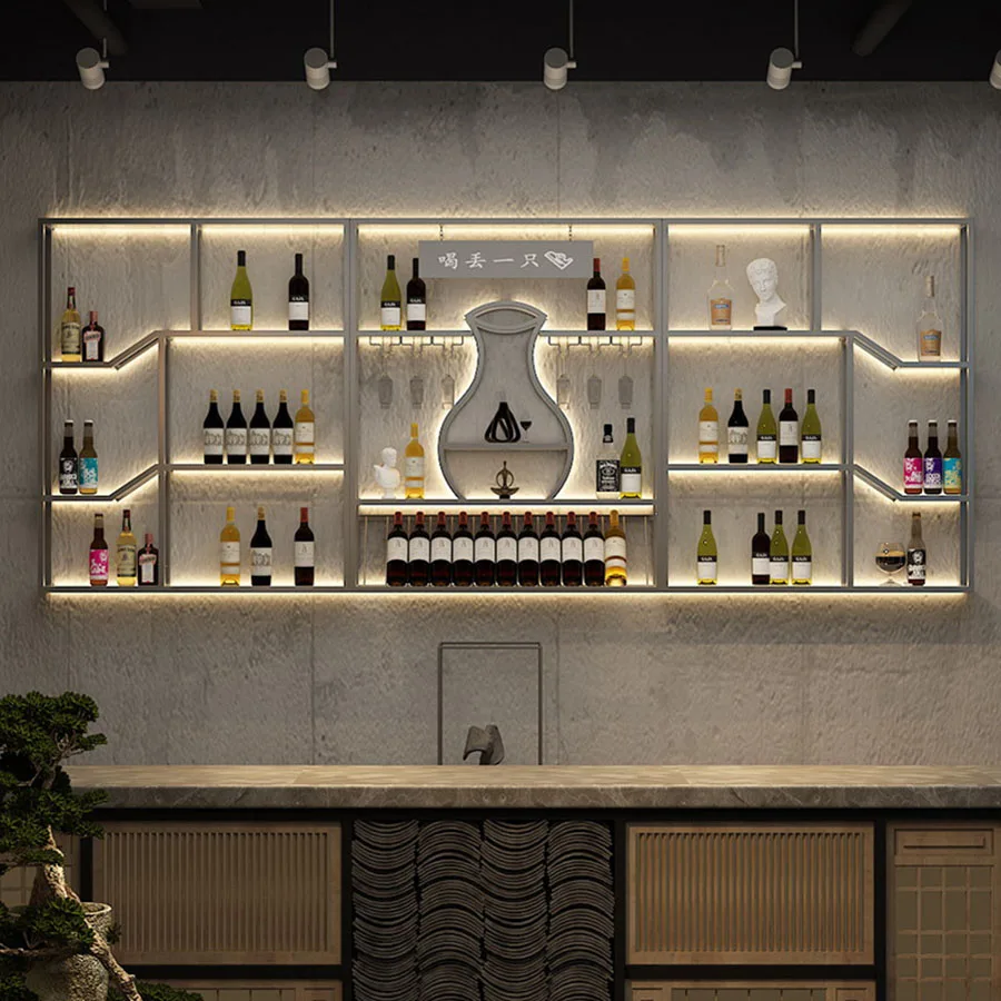 

Living Room Bar Cabinet Industrial Metal Modern Mobile Narrow Square Small Ideas Wine Rack Miniature Bitrina Vertical Furniture
