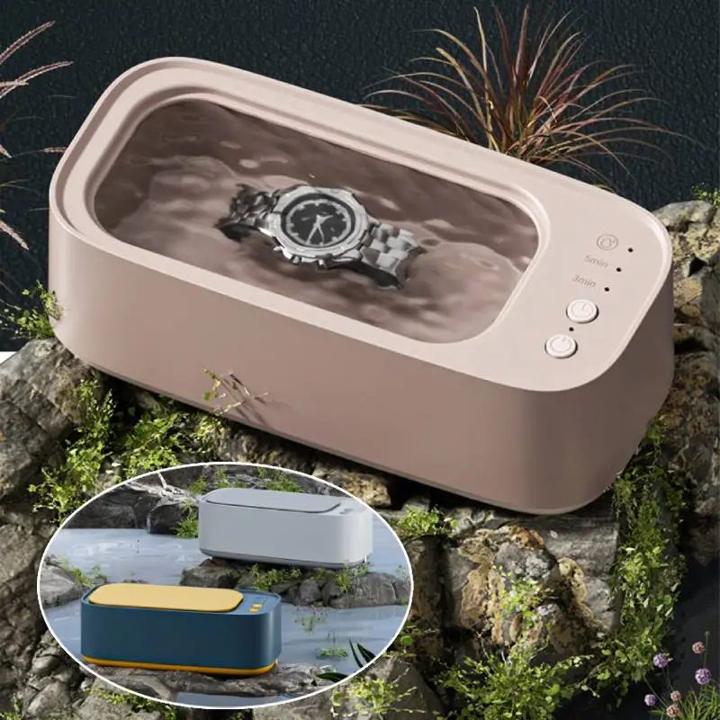 Ultrasonic Cleaning Machine 500ml 3 Gear Timing Vibration Cleaner for Braces/Comb/Razor/Makeup Brush/Jewelry/Eyeglasses/Watches