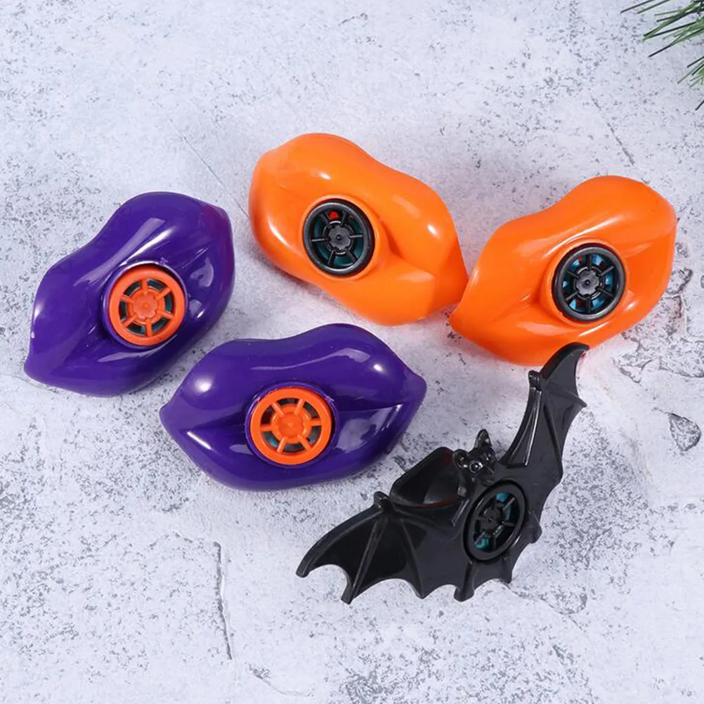 

3Pcs Plastic Kids Whistle Halloween Bat Lip Design Favors Fun Music Training Interesting Children