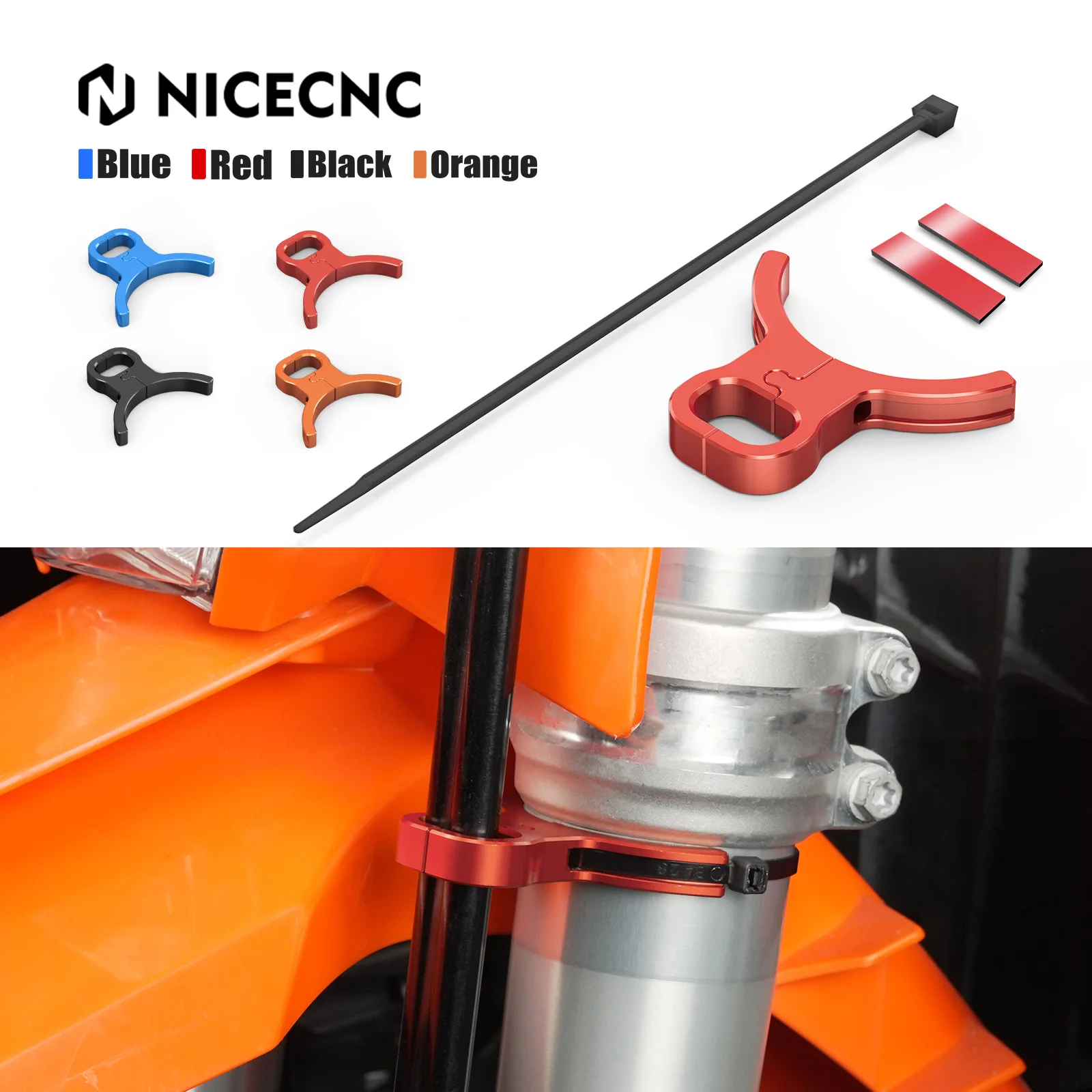 Front Brake Hose Line Guide Clamp Holder For 2022-2026 GasGas EC 300 EC 250 EW500F ES 350 MC EC EX 250F 350F 450F MC 125 EX 300