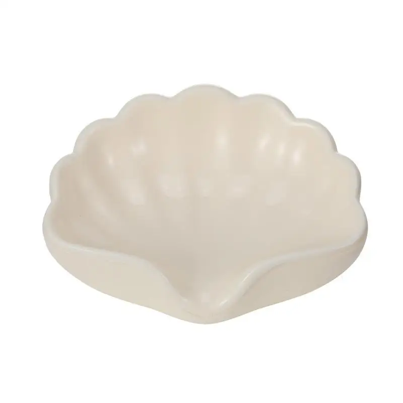 Cute Bow Heart Shaped Ceramic Soap Dish With Self Draining Design For Bathroom Vanity Sink Countertop Home Decor