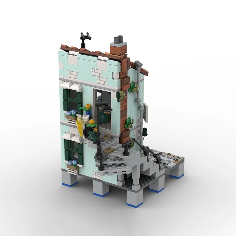 630 pçs moc pequena padaria riviera extensão modular streetscape modelo blocos de construção presentes natal brinquedo arquitetura educação