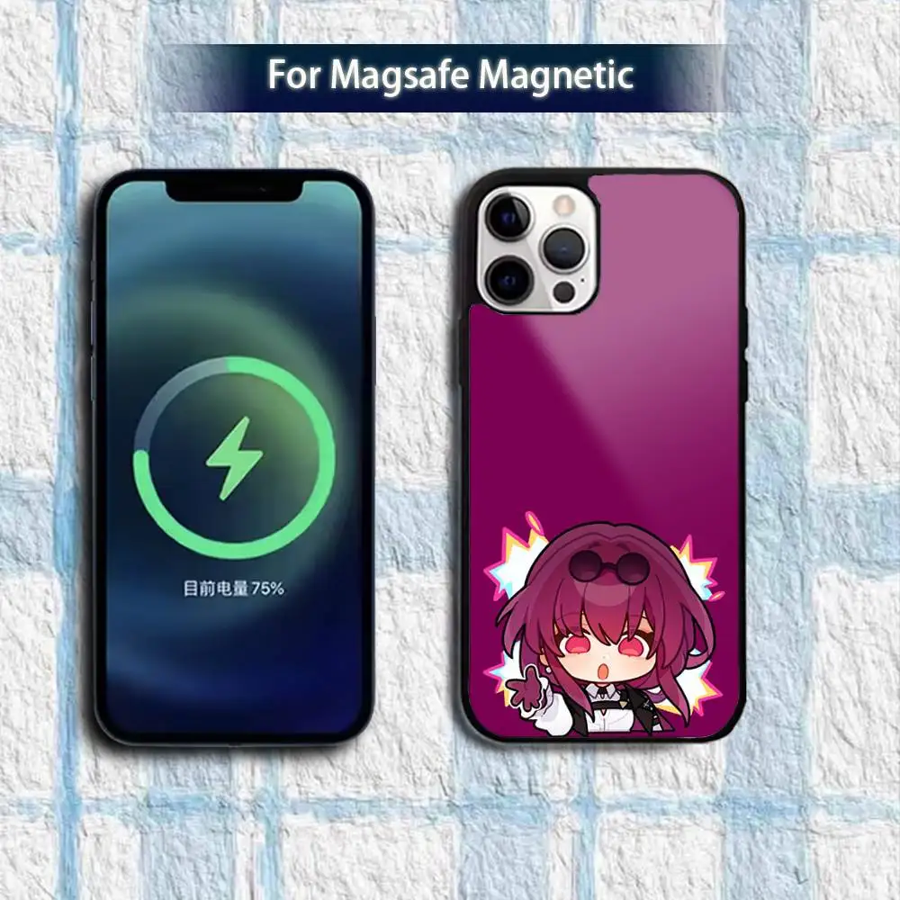 Honkai Star Rail Game Kafka Phone Case For iPhone 16e,16,15,14,13,12,11,Plus,Pro,Max,Mini Magsafe Magnetic Wireless Charging