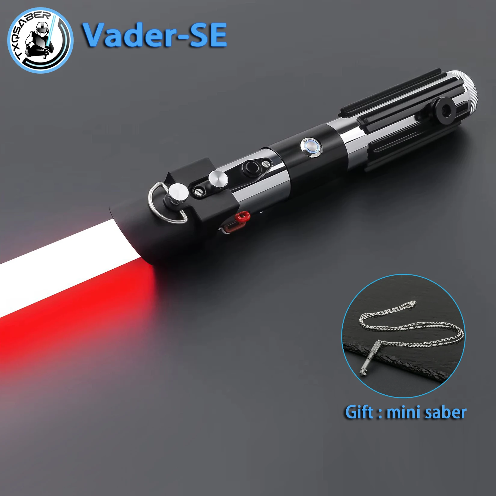 

Лазерный меч Vader SE TXQSTUDIO RGB NoePixel с плавным движением, металлической рукоятью, управлением по Bluetooth, изменением цвета, для косплея, FOC