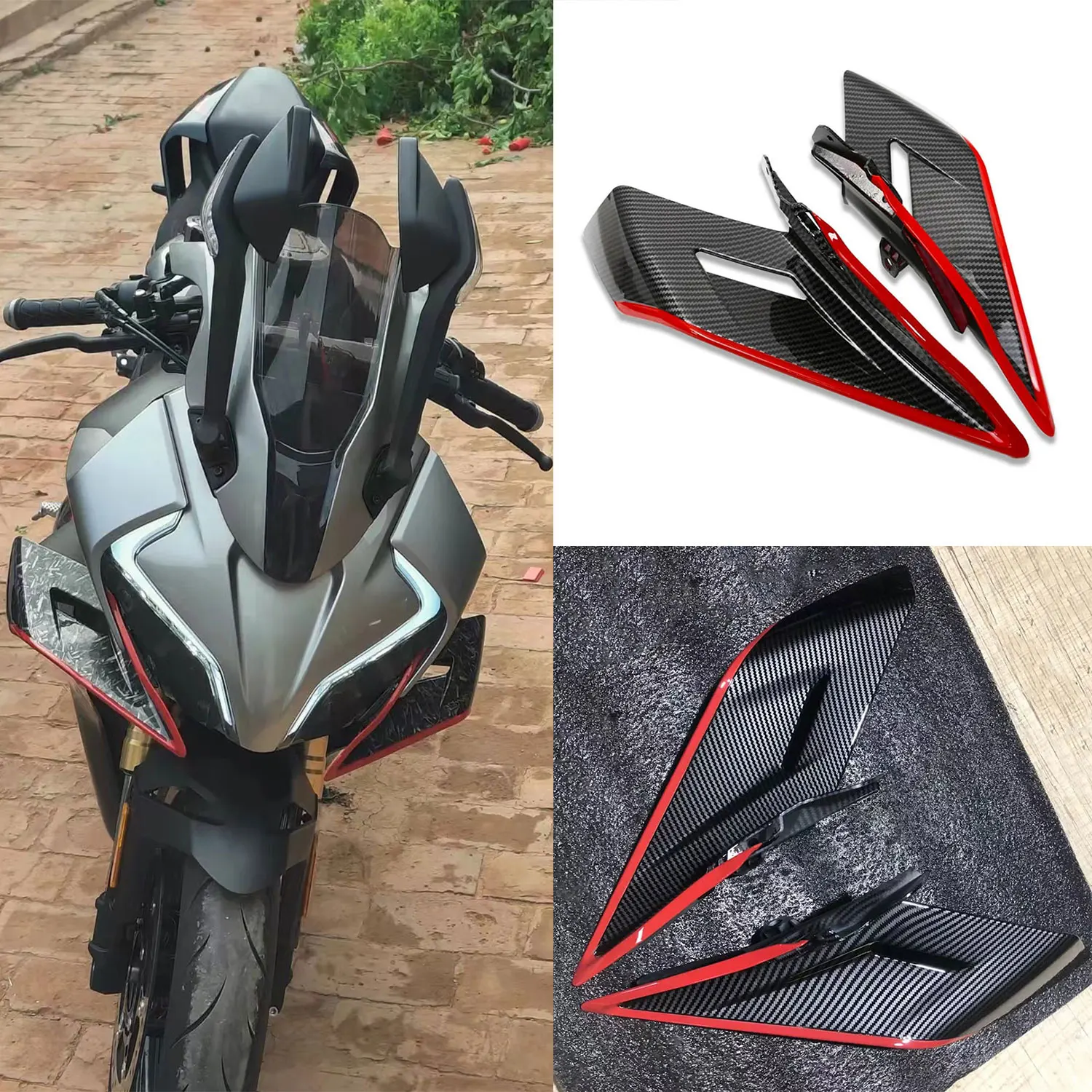 Fit For CFMOTO 450SR 450 SR 2022 2023 2024 CF450SR 450sr Motorcycle Mirrors Winglets Aerodynamic Wind Side Wings Spoiler Fairing