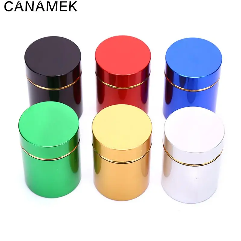 Smell Proof Container Aluminum Herb Stash Metal Sealed Can Tea Strage Bottles Jars Boxes