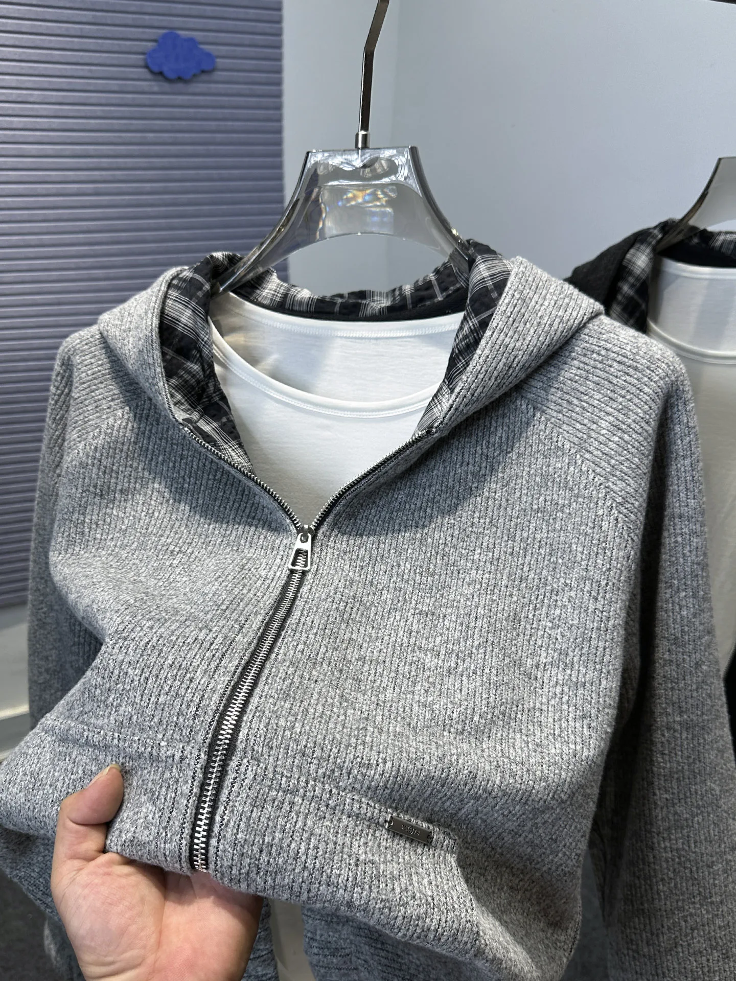 

Мужской свитер-куртка на молнии с капюшоном, повседневный, осенне-зимний, свободного кроя, модная молодежная верхняя одежда