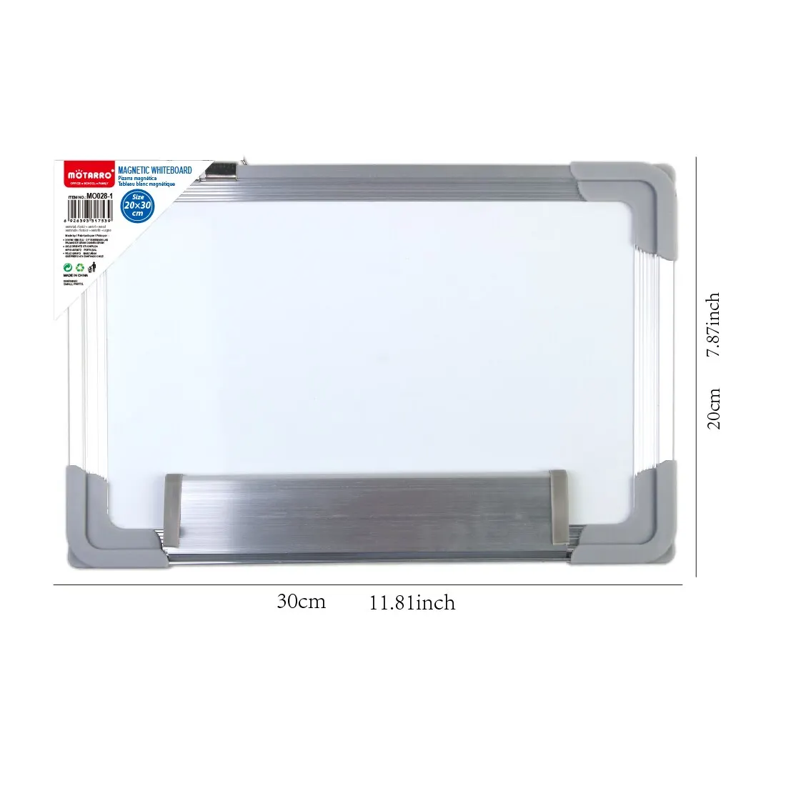 MOTARRO Single-sided Aluminum Frame White Board 20*30CM Message Bulletin Board for Office Home Training Writing Board