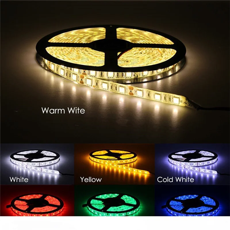 Bluetooth RGB LED Strip Light with 44keys Remote Control 24V Led Rope Light Bar Wireless 5050smd Led for Bedroom Room Decoration