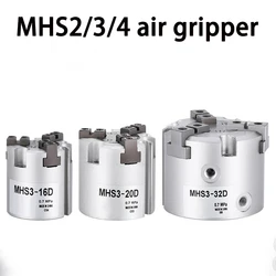 MHS2/MHS3/MHS4 Series SMC Type Parallel Type Pneumatic Gripper MHS 16D 20D 25D 32D 40D 63D 80D Two-jaw Three-jaw Air Gripper