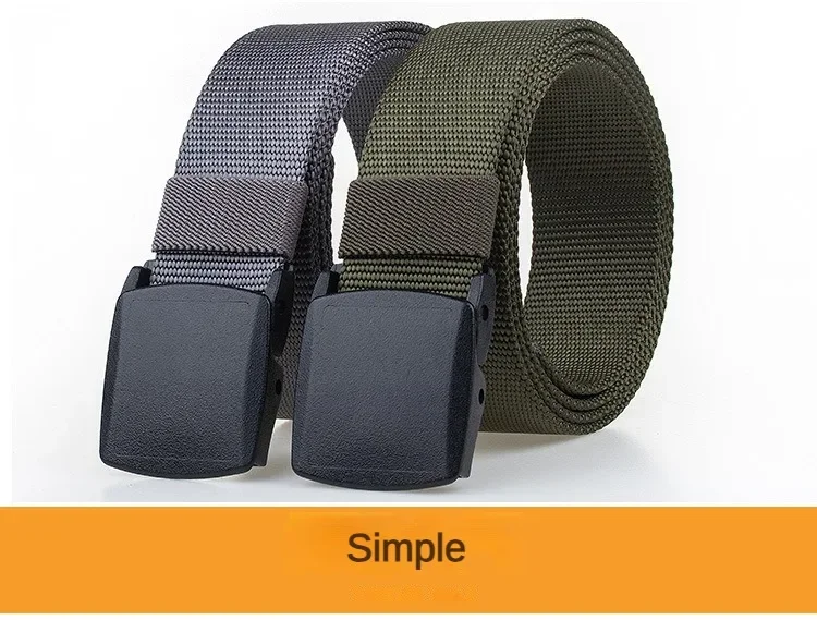 Ykk Kunststoffs chnalle Nylon gürtel für Frauen und Männer Metall freier Hüftgurt Sicherheits inspektion Student Militär Trainings gürtel für Männer – Detail 3