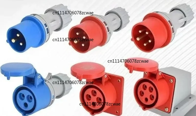 for IP67 Industrial Plug and CEE Socket Male And Female Electrical Connector 3PIN 4PIN 5PIN 16A/32A Wall Mount Plug