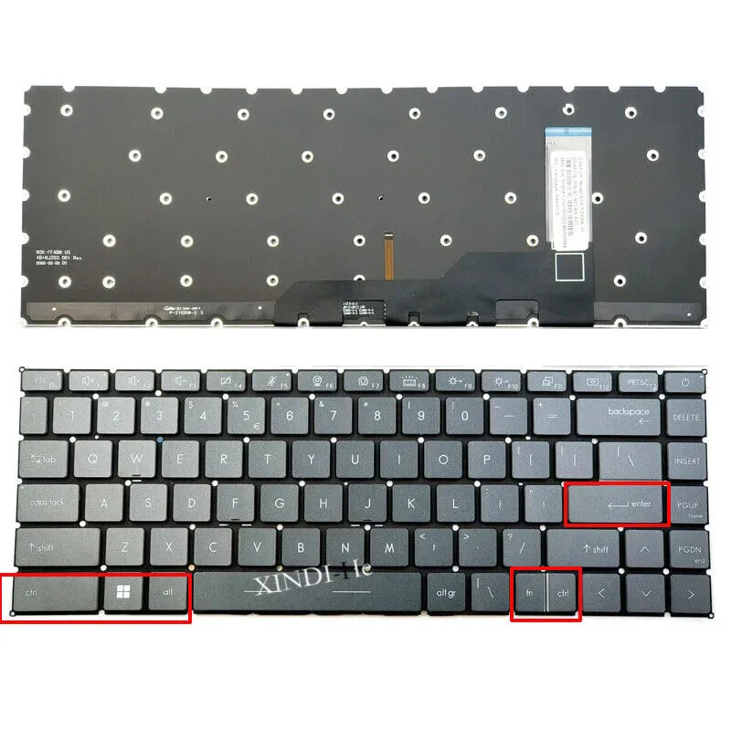 

US Backlit Laptop Keyboard for MSI Modern 15 10th A10M A10RAS A10RBS MS-1551 Keyboard