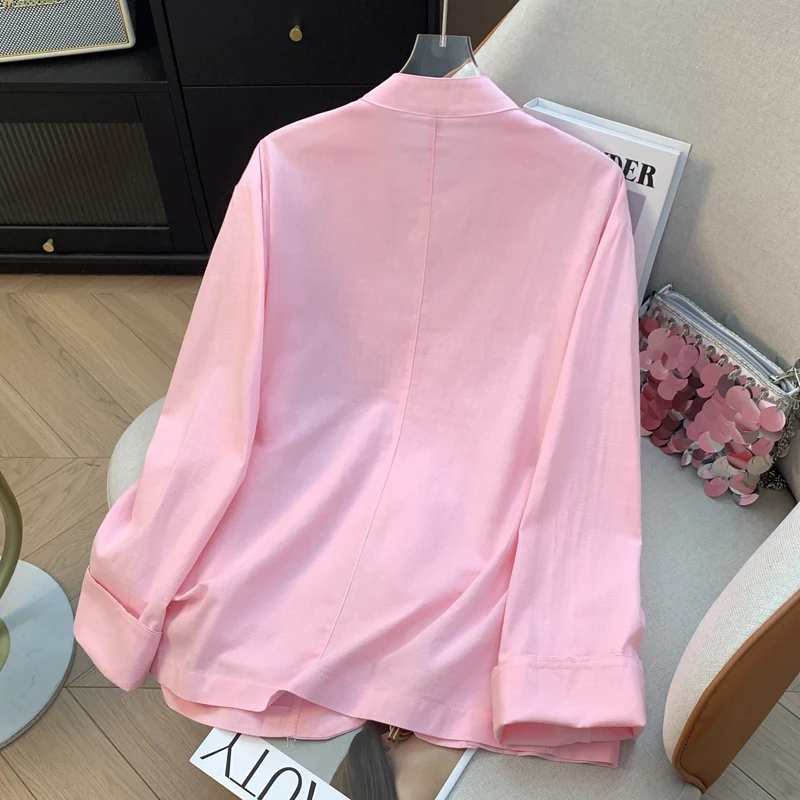 جديد الصينية Sle فضفاض طويل Sve معطف المرأة Faionable كيت سترة واقية أعلى ربيع الخريف خمر زر مطرز