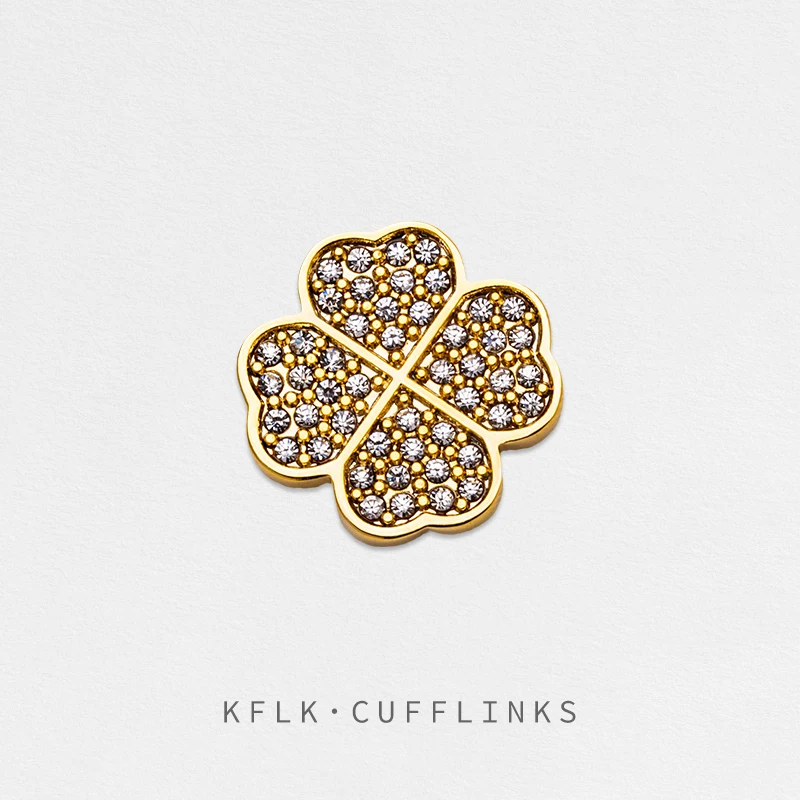 

KFLK Fashion Clover Brooch Pins Exquisite Brand Brooches For Women Mens Costumes Badge Brooch Jewelry Wholesale