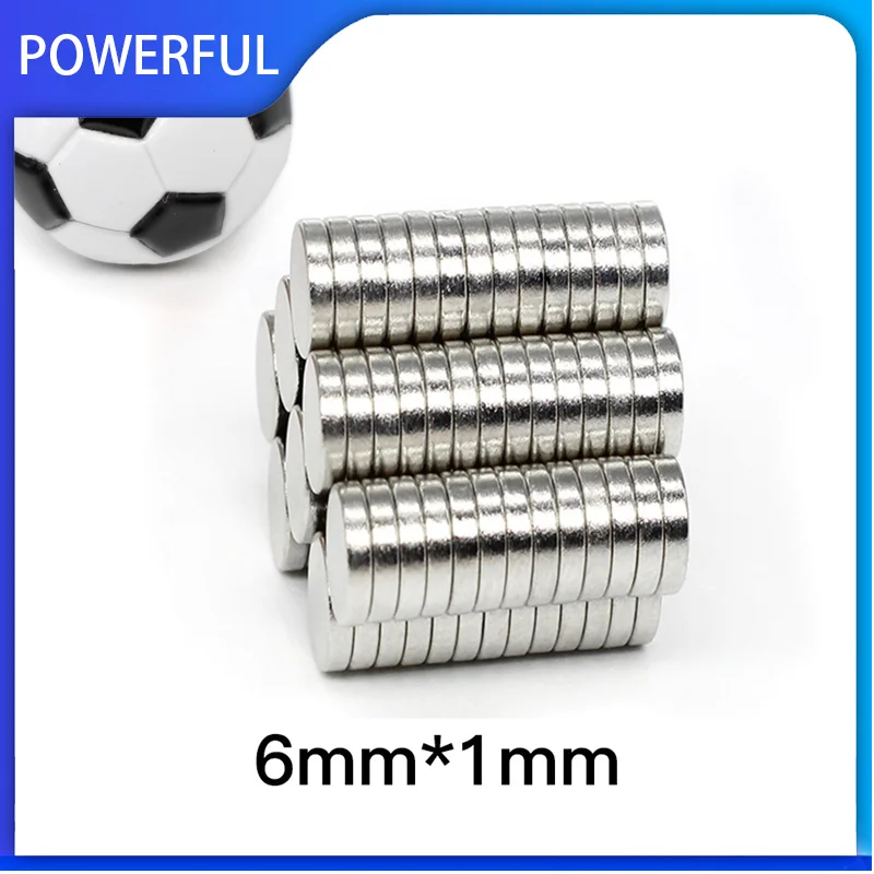 

50~2000PCS 6x1mm Thin Small Round Neodymium Strong Magnets N35 6mm x 1mm Powerful Strong Magnetic Magnets 6*1mm