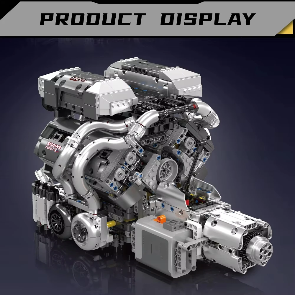 Mould King 10201BUG Supercar W16 moteur et boîte de vitesses modèle bloc de construction jouet cadeau d'anniversaire pour garçons et filles